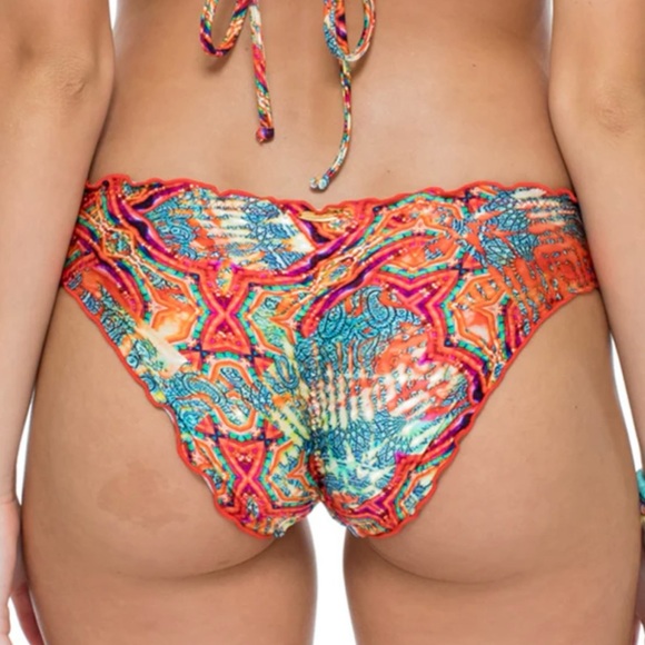 NWT Luli Fama Bikini Bottom- La Bella De Cuba-XL  Seamless Full Ruched Back - Picture 5 of 5